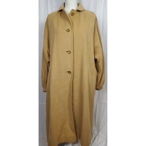 BILL HAIRE FRIEDRICKS Vintage Full Length Gold Wool Blend Jacket Swing Coat